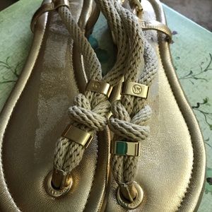 Michael kors gold sandals